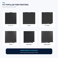 Placa de Impresión 3D de Poliurea de Tamaño Personalizado, Flexible, de Acero para Muelles, OEM para Bambu, Creality, Anycubic, Elegoo