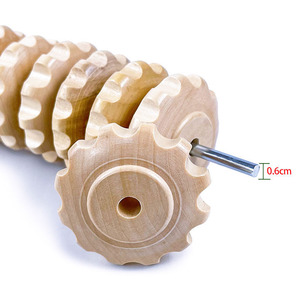 Rodillo meridiano masajeador de madera de doce ruedas para ejercicio de brazo de cuello de cintura trasera con función de empuje para aplicación de pie de yoga - Product Image 2