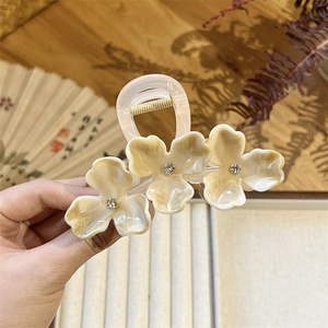 تصميم شائع للفتيات الكوريات من حجر الراين لون صلب زهرة Arylic Acetate إكسسوارات - Product Image 5