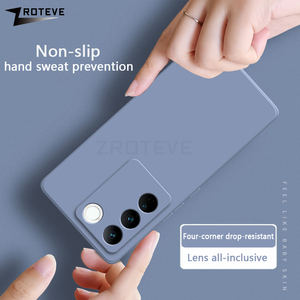 Pour <span class=keywords><strong>Vivo</strong></span> V27 V25 V23 Pro V27e V23e Couverture Arrière Carré Liquide Silicone Coque De Protection V29 Lite En Gros Antichoc Téléphone Cas - Product Image 6