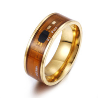 Bague connectée NFC intelligente, bague RFID tendance pour téléphones iOS et Android, 13,56 MHz, pour carte de visite et carte de membre