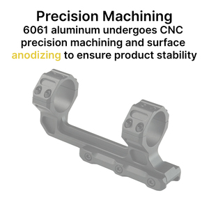 ขายึดกล้องเล็งอลูมิเนียมแบบ Cantilever ยี่ห้อ BANGBANG ความสูงตรงกลาง 1.5 นิ้ว สำหรับรางขนาด 20 มม. (สีดำ) - Product Image 4
