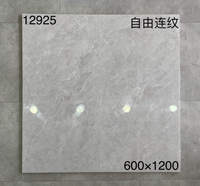 Carreaux de sol en porcelaine émaillée effet marbre gris moderne de luxe, surface brillante, 600x1200mm, épaisseur 10mm, pour salle de bain, cuisine, villa (vente en gros)