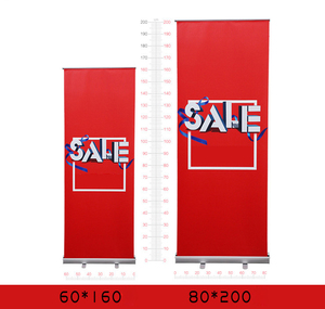 Oem nuoxin heavy duty có thể thu vào Hợp kim nhôm hiển thị 80*200cm cuộn lên biểu ngữ hiển thị với túi vải - Product Image 2