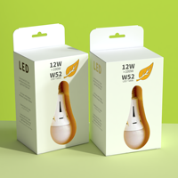Lámpara de mesa LED personalizada Caja de embalaje Ahorro de energía Bombilla Caja de papel Papel de arte con ventanas de exhibición