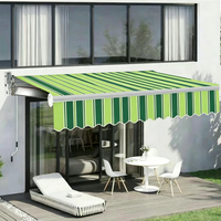 Auvent rétractable télécommandé Guba A05, acrylique imperméable, structure en alliage d'aluminium, revêtement PA, auvent commercial pour terrasse extérieure