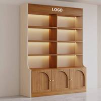 Vitrines de présentation de produits de beauté de luxe sur mesure et étagères murales en bois pour les magasins de détail