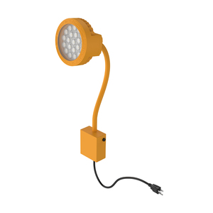Lampe d'atelier LED à col de cygne portable, dimmable, en aluminium, protection IP65, 20W, 130 lumens, fournie par le fabricant - Product Image 5