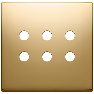 3Mx6 BS Round Gold <b>Plate</b> 9.5 In Length 1.4 In Height Wall <b>Switch</b> Cover - Product Image 1