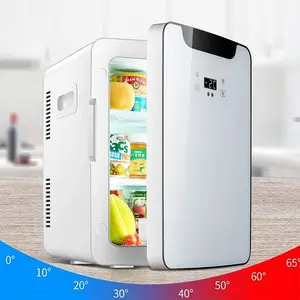 Refrigerador portátil ac/dc personalizado, refrigerador de 2 portas com controle digital de temperatura para dormitório, 20 litros