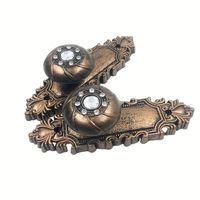 Crochet de rideau de fenêtre en métal durable de qualité supérieure, 17,5*9, plaqué or/argent/cuivre antique, motif floral, pour hôpital