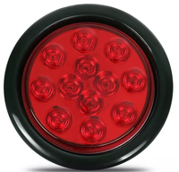 Led Rouge Ovale Scellé Clignotant Arrêt Feu Arrière Camion Remorque Bateau Kit