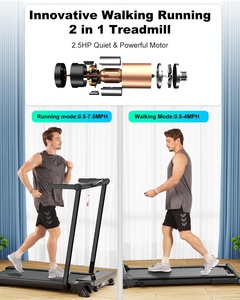 신상품 스포츠 장비 훈련 홈 체육관 3 수동 경사 원격 제어 시계 <span class=keywords><strong>2</strong></span> in 1 조깅 러닝 머신 - Product Image 6