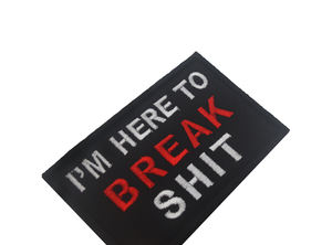 <span class=keywords><strong>JE</strong></span> <span class=keywords><strong>SUIS</strong></span> ICI pour BREAK SHIT Broderie Tissu Noir Patch de Phrase Drôle pour Sac Chapeau Bouteille Gilet DIY Décorer À Coudre - Product Image 5