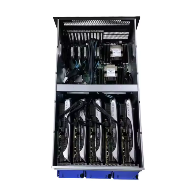 New Original 9U 10 GPU Ai Server with Gpu Dual in Tel Xeon Gold LGA 4189 Cpu Servers Computer Server Rig Gpu case for Rtx 4090