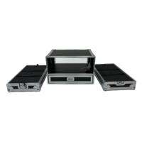 Boîtier de transport en aluminium sur mesure 4U+2U pour micro, rangement monocouche pour amplificateur avec sangle Velcro pour sécuriser le micro