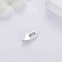 Fermoir à ressort en argent sterling 925 de forme ovale longue et tendance, pour collier, bracelet, bijoux, bricolage