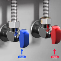 Chauffe-eau à gaz à la maison spécial vanne triangle chaud et froid noyau à bille toilette vanne entièrement ouverte grand débit vanne d'angle