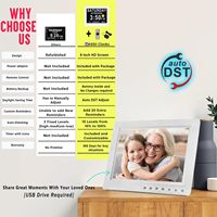 Reloj Multifuncional con Reproductor de Audio MP3/MP4, Alimentación CA, Marco de Plástico ABS, 8 Pulgadas, para Decoración del Hogar, Escuela, Enfermería, Habitación Familiar