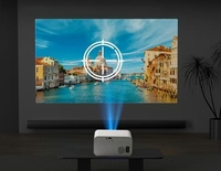 Projecteur LCD LED portable 1080P avec système d'exploitation Android 10, compatible 3D, pour usage professionnel et scolaire / Wi-Fi activé