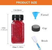 Bouteille en verre à large ouverture de 2 oz pour jus de gingembre bien-être, 100 ml, bouchon à couronne, biscuits sucrés, gelée, bonbons, nouilles, nourriture pour bébé