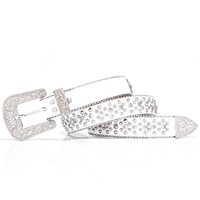 Ceintures personnalisées avec logo Western BB Simon GG pour hommes et femmes, boucle en alliage avec strass, style punk, hip hop, mode personnalisée