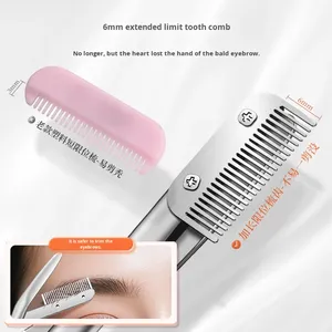 Ensemble de toilettage des <span class=keywords><strong>sourcils</strong></span> en acier inoxydable anti-rayures avec rasoir, <span class=keywords><strong>ciseaux</strong></span>, <span class=keywords><strong>peigne</strong></span> et <span class=keywords><strong>brosse</strong></span> - Conception portable - Product Image 5