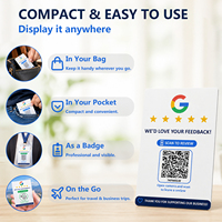 Google Bewertungskarte PVC CR80 NFC QR-Code Digitale Kundenfeedback-Anfragekarte für Geschäftsförderung Tragbare Taschenkarte