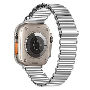 Kim loại Vòng đeo tay dây đeo cho Apple Watch Ultra 8 7 6 5 4 <span class=keywords><strong>3</strong></span> <span class=keywords><strong>2</strong></span> 1 Alpine <span class=keywords><strong>Loop</strong></span> Súng cao su khóa thép không gỉ xem ban nhạc - Product Image 3