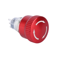 DPST 2NO + 2NC dia.16mm rouge champignon électronique e-stop interrupteur d'arrêt d'urgence IP65