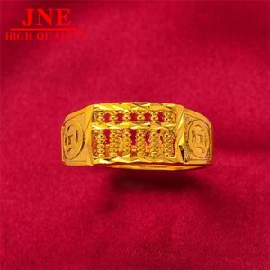 Nouvelle bague <span class=keywords><strong>pour</strong></span> <span class=keywords><strong>homme</strong></span> plaquée or, motif abaque porte-bonheur, imitation or vietnamien, bijoux de mode <span class=keywords><strong>pour</strong></span> <span class=keywords><strong>homme</strong></span> - Product Image 2