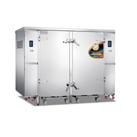 Cuisinière à riz électrique à vapeur de type chariot à 24 plateaux avec écran tactile et fonction de contrôle de la température programmable