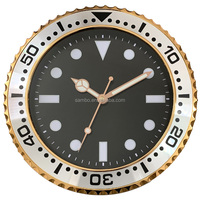 Jam Dinding Berkualitas Tinggi Bercahaya Desain Art Deco Modern Mewah Satu Sisi MOQ Rendah Hadiah Bermerek
