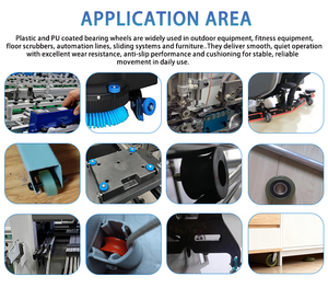 Rueda <span class=keywords><strong>de</strong></span> Rodamiento <span class=keywords><strong>de</strong></span> Plástico con Ranura en U y Tornillo, Ruedas Guía <span class=keywords><strong>de</strong></span> Aluminio, POM Nylon PA66, M4~M10, Tabla <span class=keywords><strong>de</strong></span> Tallas Completa y Guía <span class=keywords><strong>de</strong></span> Selección - Product Image 4