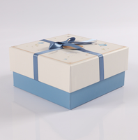 Boîte cadeau en papier personnalisée avec couvercle et base en ruban pour l'emballage des bougies, boîte d'emballage en carton recyclable