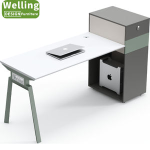 In Stock Cheap 4 Person Workstation Desktop <strong>Computer</strong> High Combination Cabinet Office <strong>Table</strong> Staff Workstation Office Furniture - Product Image 1