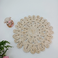 Tapis de maison personnalisé en rotin, résistant à la chaleur, en forme de fleur, tissés à la main, pour husches en maïs