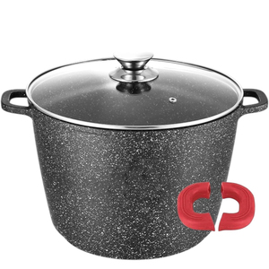 Casserole à soupe de haute qualité, style moderne, compatible induction, passe au lave-vaisselle, antiadhésive, en fonte, marmite profonde transparente - Product Image 1