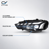 Ensemble de phares LED OLIVER pour Audi A5 2008-2016, modification style RS, feux de jour à balayage, 12V