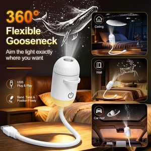 ไฟโปรเจคเตอร์ดาว USB แบบใหม่ หมุนได้ 360 องศา ไฟกาแล็กซี่ติดหลังคารถยนต์ ไฟกลางคืนขนาดเล็กพกพาสะดวกสำหรับตกแต่งห้องนอน - Product Image 5