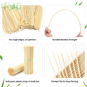 Brocheta <span class=keywords><strong>de</strong></span> bambú desechable redonda para barbacoa con logotipo personalizado, herramientas al aire libre para acampar, palo largo <span class=keywords><strong>de</strong></span> <span class=keywords><strong>madera</strong></span> - Product Image 2