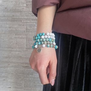 <span class=keywords><strong>Mala</strong></span> חרוזים 108 טבעי אבני חן 8mm צבעוני אנרגיה אבן צמיד תכשיטי חרוזים שרשרת בודהה לוטוס מחרוזת צמיד - Product Image 3