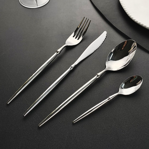 Ensemble de couverts en acier inoxydable 304, couteau à dîner, fourchette, cuillère, cuillère à café, passe au lave-vaisselle, pour la restauration et les restaurants - Product Image 4