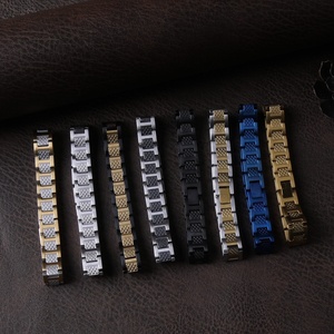 Meilleures Ventes Bracelet Haut de Gamme en Acier Inoxydable Motif Crocodile Acier Titane Germanium Géométrique Unique et Élégant - Product Image 5