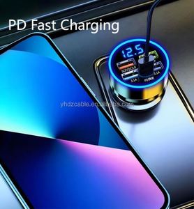 4 Ports <b>USB</b> 15W Electric Car Charger Cigarette Lighter PD QC3.0 Fast Charging 5V/2.4A Phone Charger <b>Adapter</b> - Product Image 3