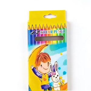 Lápices de Colores de Madera Promocionales 2026 para Estudiantes Escolares, 12 Piezas, 7 Pulgadas, Lápices de Colores de Madera Natural Populares para Colorear y Arte - Product Image 6