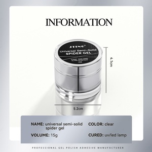 JTING 2024 Nouveau Gel Semi-Solide Universel Effet Araignée Sans Résidu Transparent pour Poudre Chromée - Product Image 2