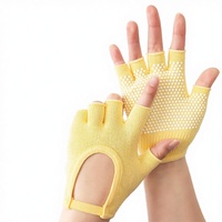 Professionelles Yoga-Zubehör Damen Fingerlose Rückenfreie Warme Baumwoll-Rutschfeste Fünf-Finger-Yoga-Handschuhe Haushaltshandschuhe