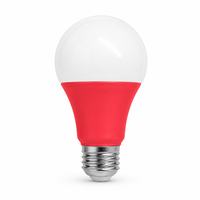 Ampoule LED A19 couleur E26 E27 B22 5W, lumière rouge, verte, bleue, jaune pour la décoration de bars, de scènes, de restaurants et de fêtes