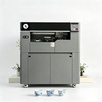 Machine d'impression UV à jet d'encre certifiée CE avec boîte de rangement pour tasses à thé cylindriques de petit diamètre en céramique, plastique, verre ou bois